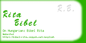 rita bibel business card